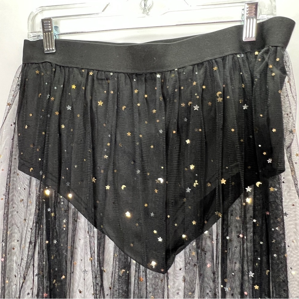 GOTH Stars Tule Maxi Skirt Costume Festival Women's XL - Picture 5 of 9